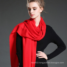 Female Red Twill Wool Scarf Shawl